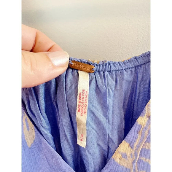 NWT Free People Maxi Dress Periwinkle floral print size S - Picture 15 of 16